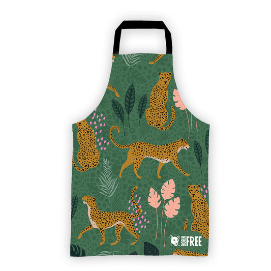 Pink Light Studio Roaming Jungle Cats Apron