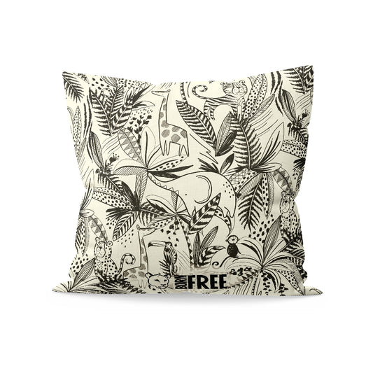 Pink Light Studio Jungle Animals Organic Cushion