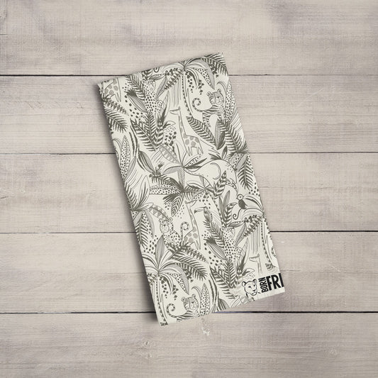 Pink Light Studio Jungle Animals Tea Towel