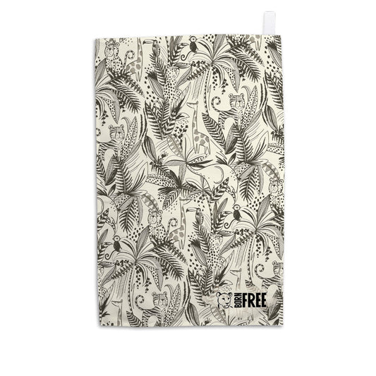 Pink Light Studio Jungle Animals Tea Towel