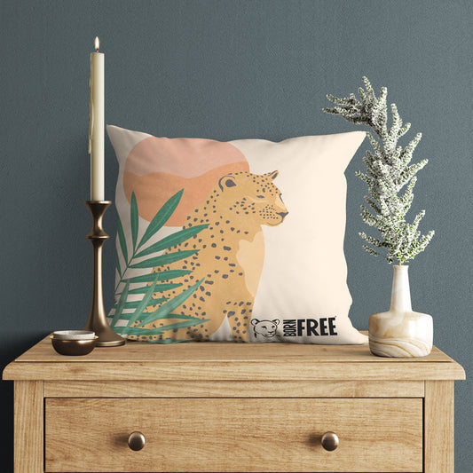 Pink Light Studio Sunset Safari Organic Cushion