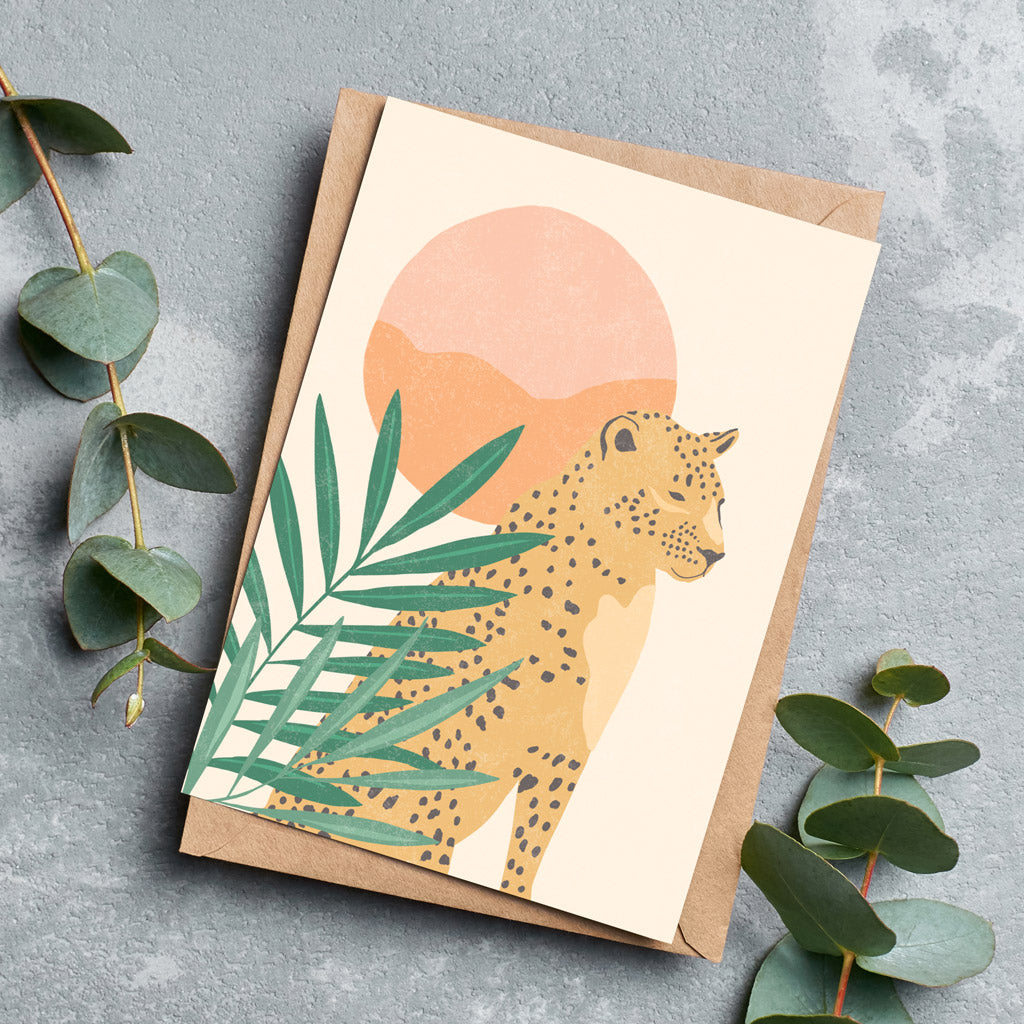 Pink Light Studio Sunset Safari Greeting Cards - Pack of 6
