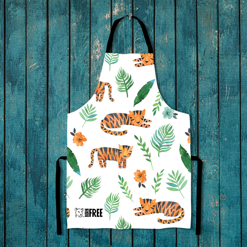 Pink Light Studio Resting Tiger Apron