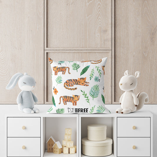 Pink Light Studio Resting Tiger Organic Cushion