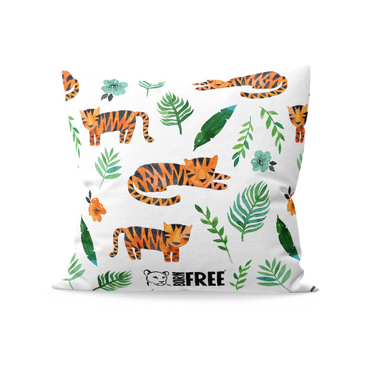 Pink Light Studio Resting Tiger Organic Cushion