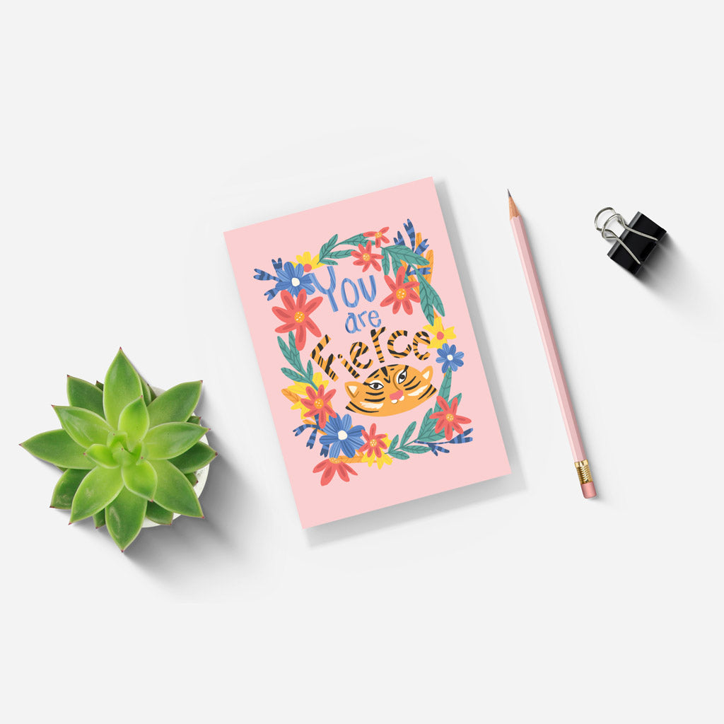 Pink Light Studio You are Fierce A5 Notepad