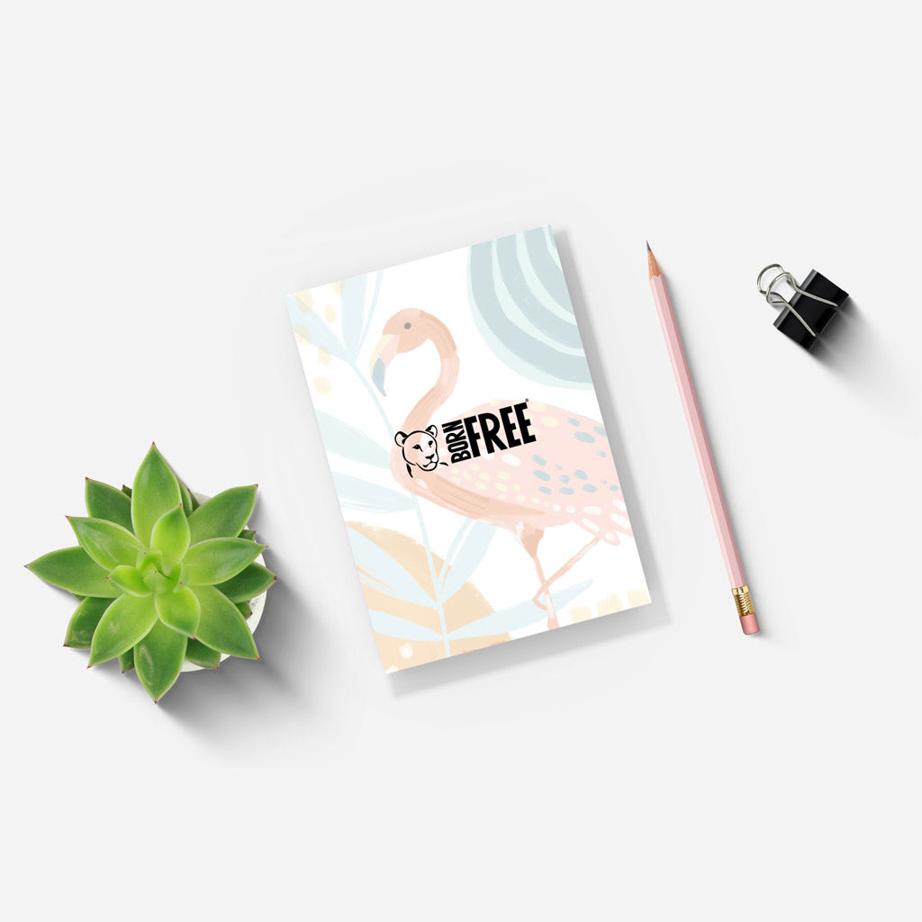 Pink Light Studio Resting Flamingo A5 Notepad