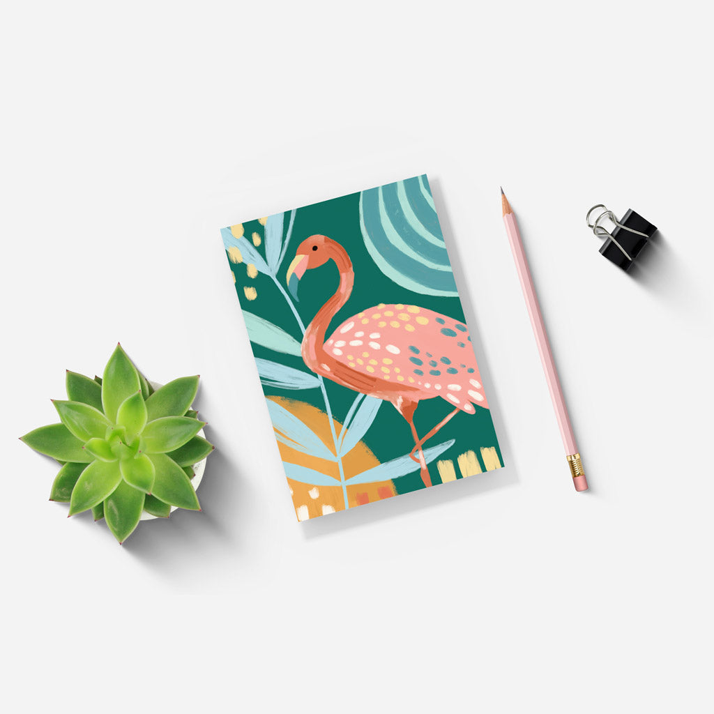 Pink Light Studio Resting Flamingo A5 Notepad