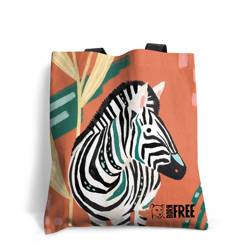 Pink Light Studio Grazing Zebra Tote Bag