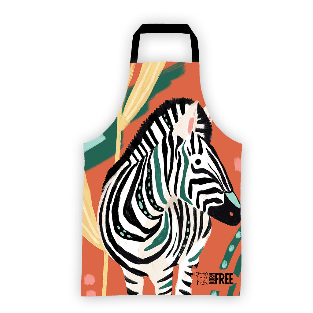 Pink Light Studio Grazing Zebra Apron