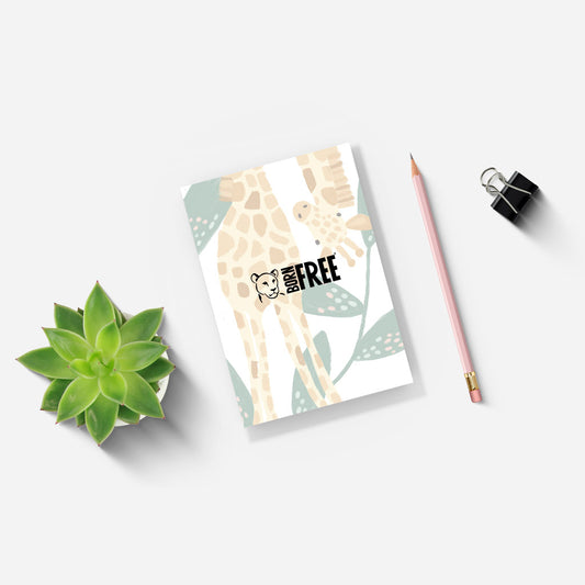 Pink Light Studio The Curious Giraffe A5 Notepad