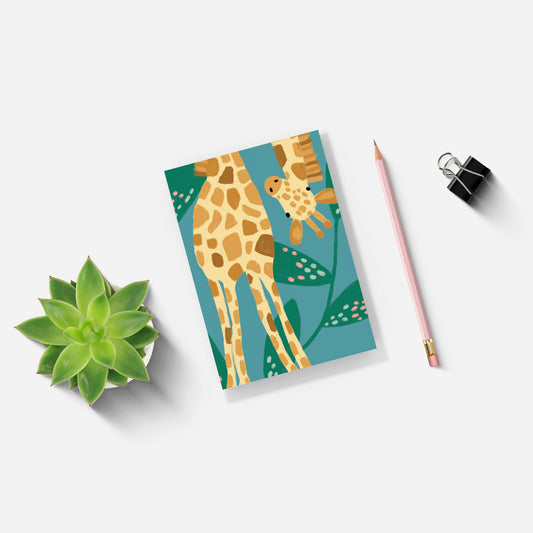 Pink Light Studio The Curious Giraffe A5 Notepad