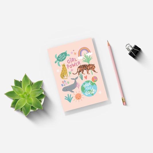 Pink Light Studio Save the Earth A5 Notepad