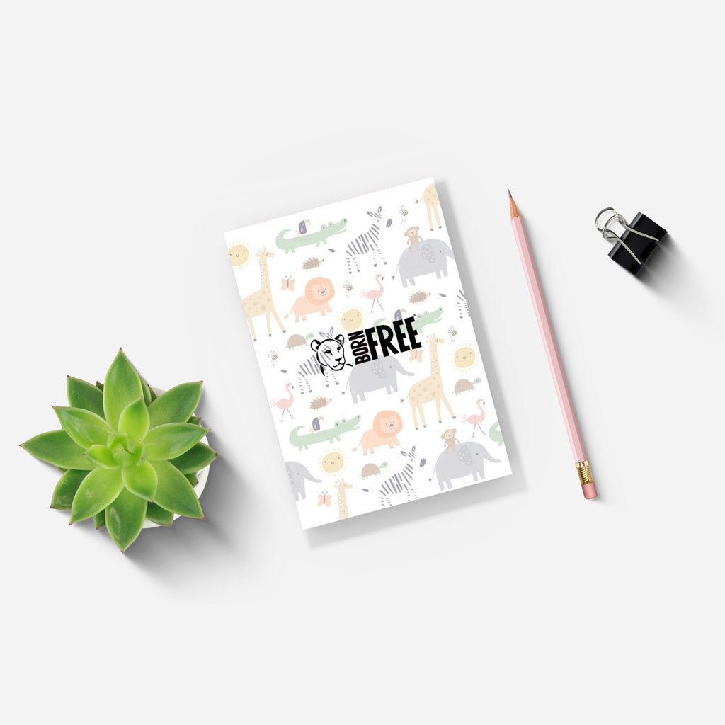 Pink Light Studio Baby Safari A5 Notepad