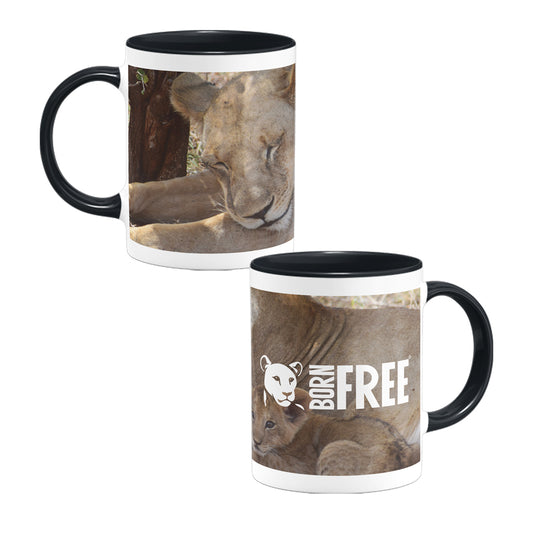 Lioness & Cub Mug by Will Travers