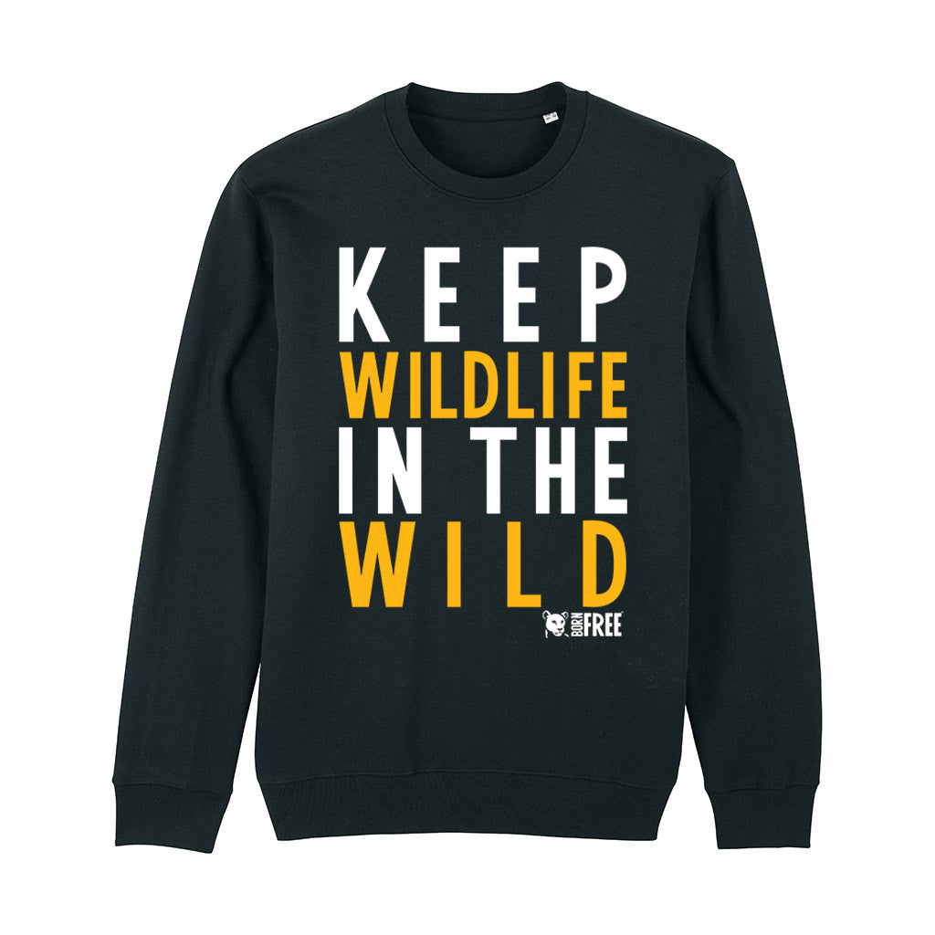 Keep Wildlife in the Wild White Print Sweatshirt - Call To Action