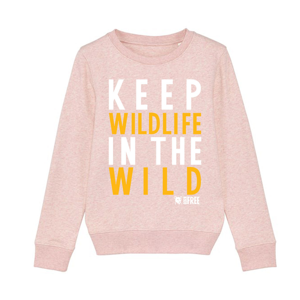 Keep Wildlife in the Wild White Print Sweatshirt - Call To Action