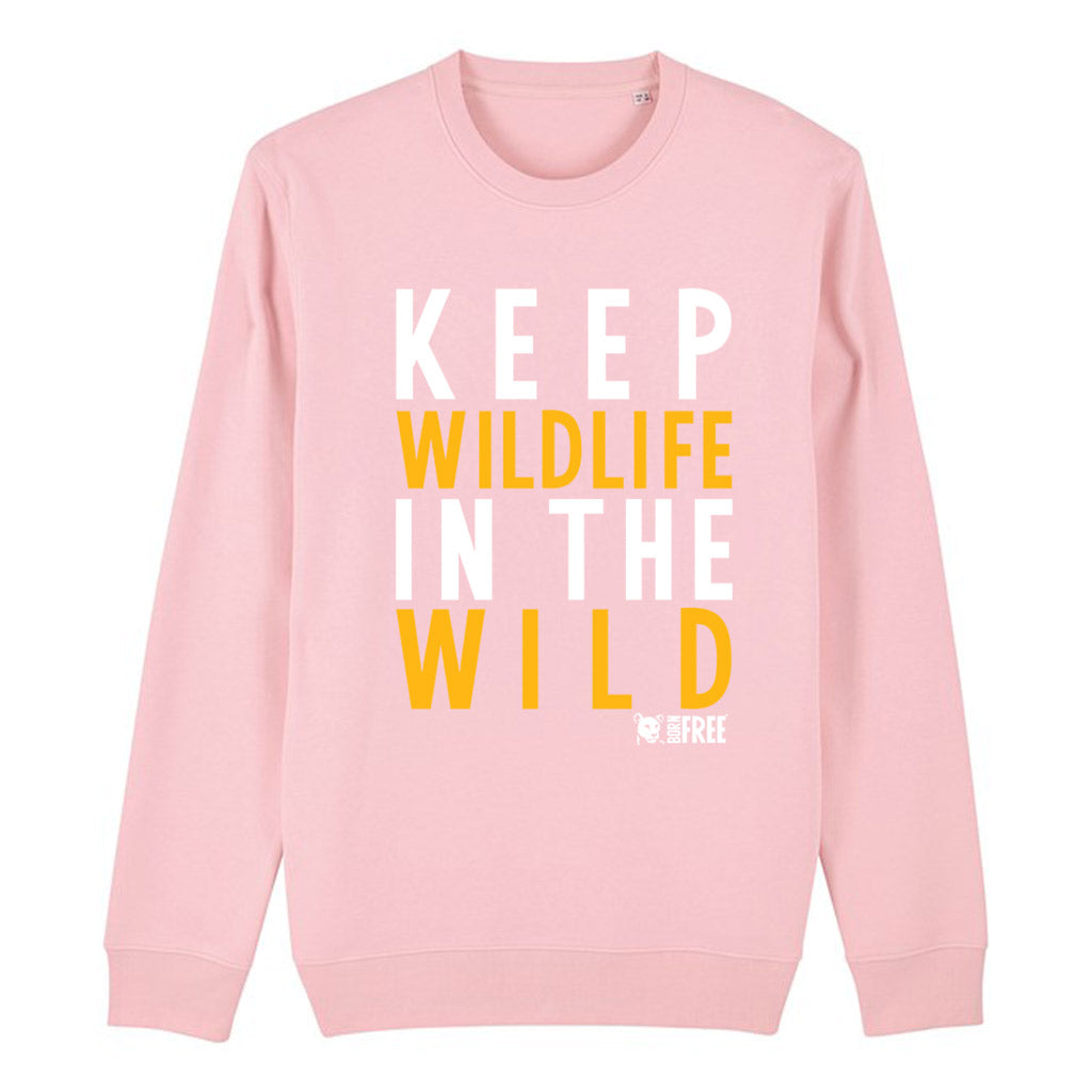 Keep Wildlife in the Wild White Print Sweatshirt - Call To Action