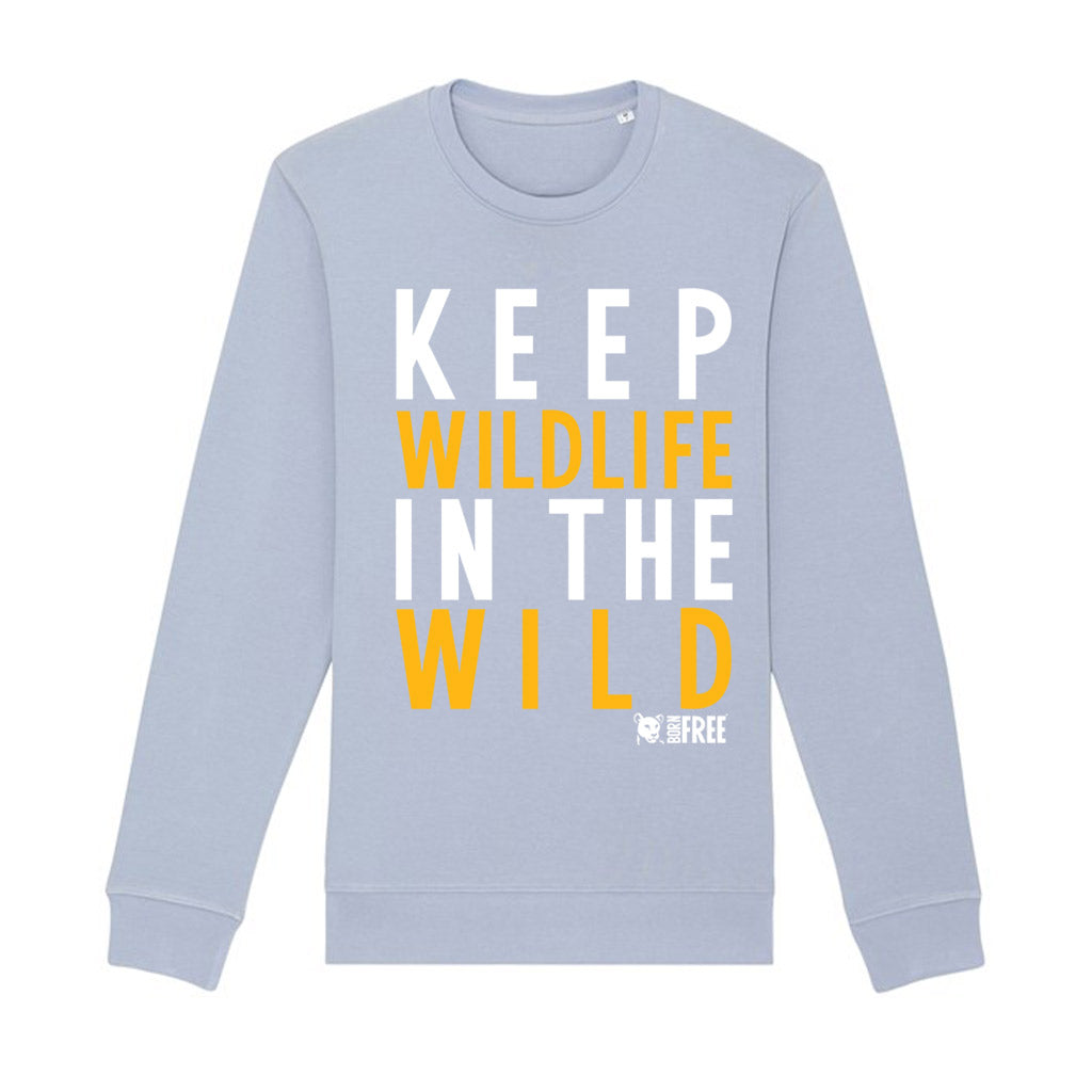 Keep Wildlife in the Wild White Print Sweatshirt - Call To Action