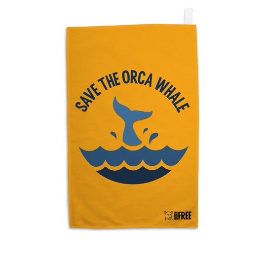 Save the Orca Whales Organic Tea Towel