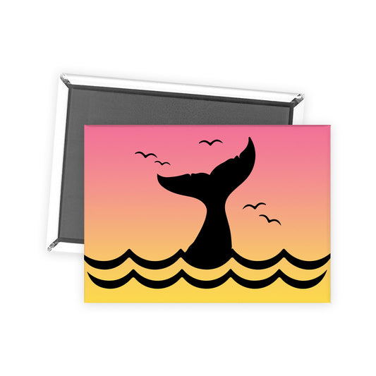 Whale Tail Silhouette Magnet