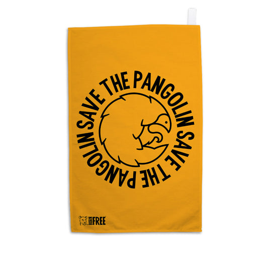 Save the Pangolin Organic Tea Towel - Call To Action