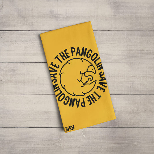 Save the Pangolin Organic Tea Towel - Call To Action