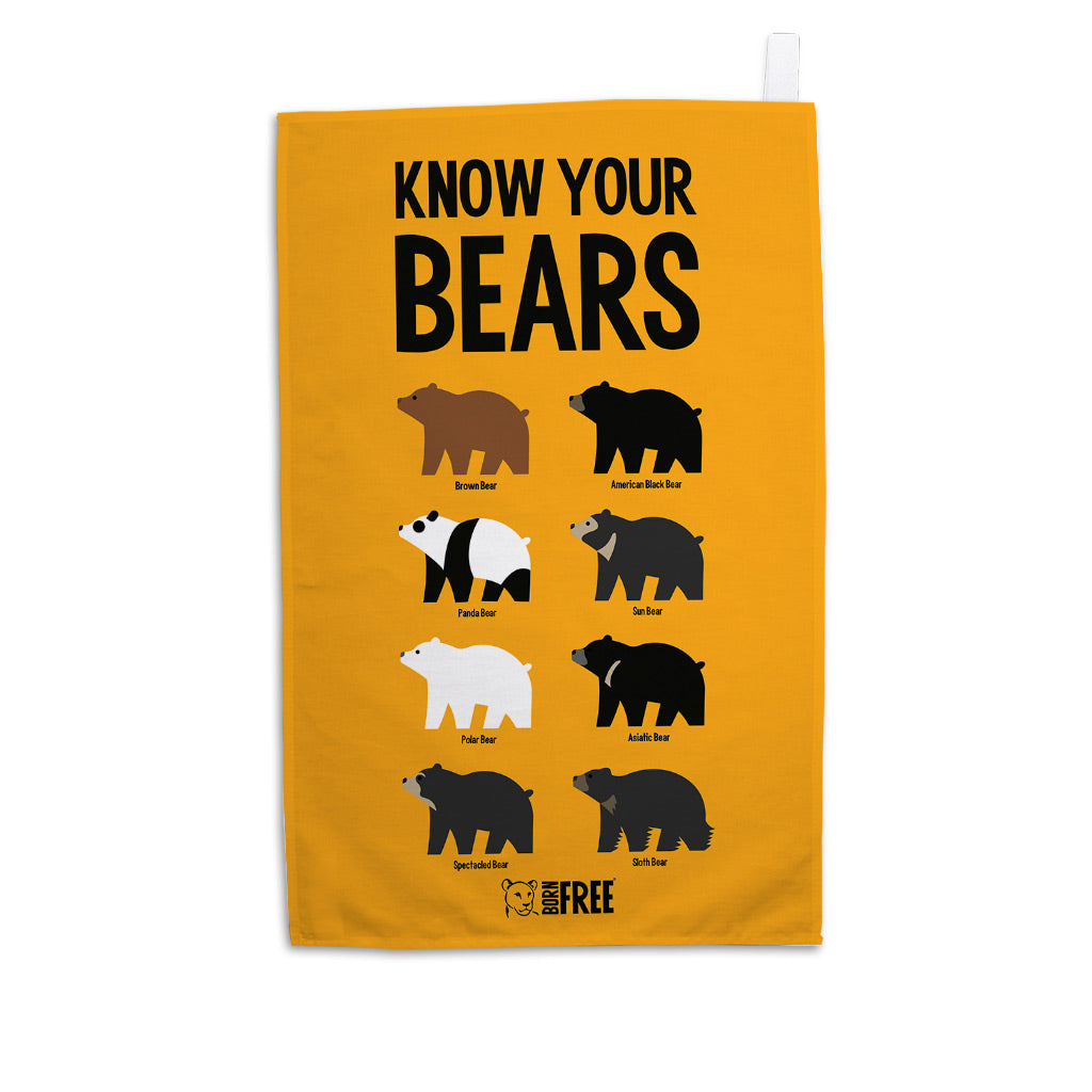 Know Your Bears Organic Tea Towel – Born Free Shop