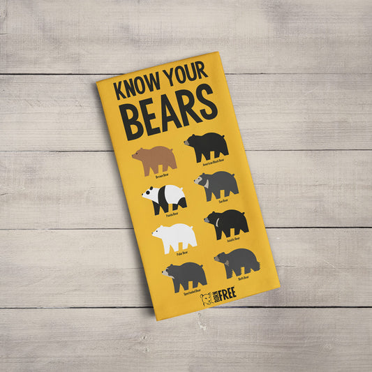 Know Your Bears Organic Tea Towel