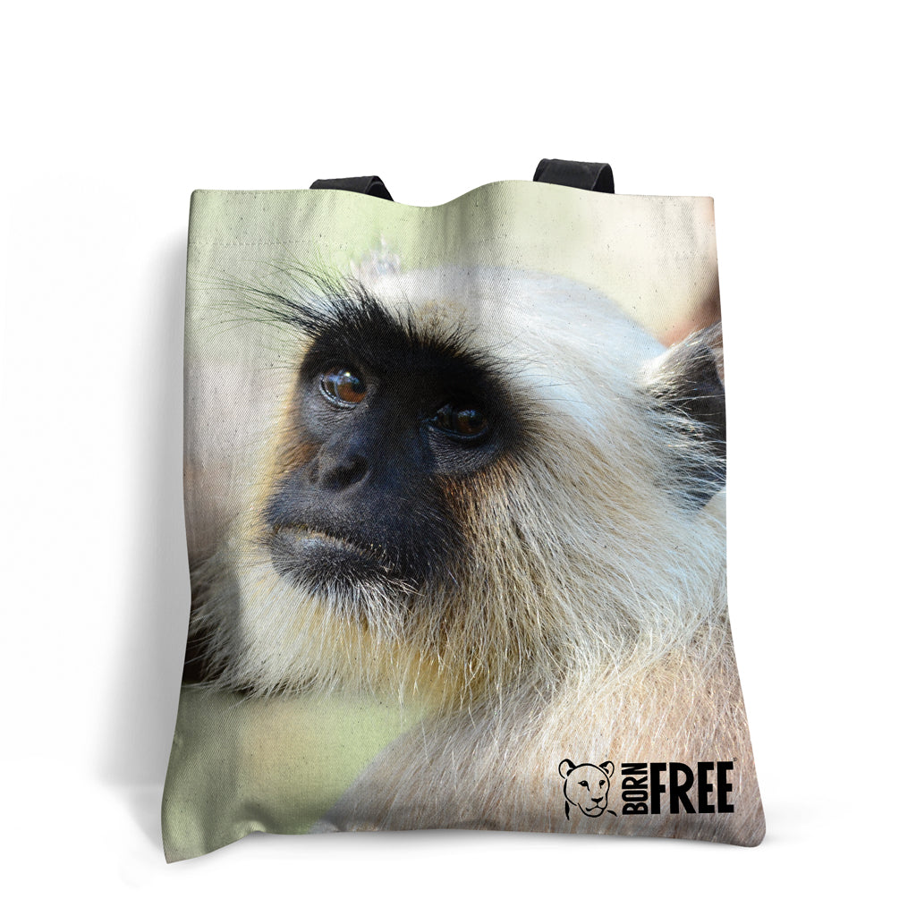 The Look - Gray Langur Tote Bag by Will Travers