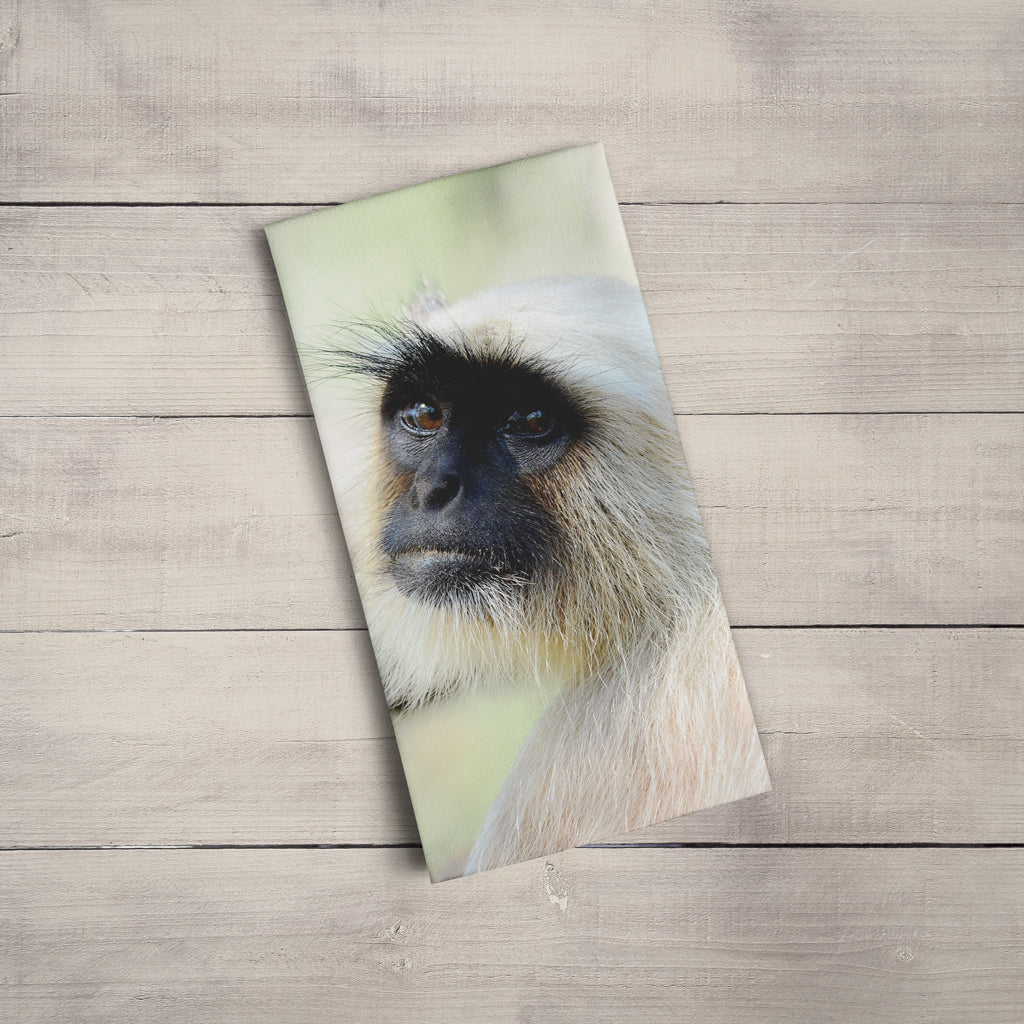 The Look  - Gray Langur Tea Towel by Will Travers