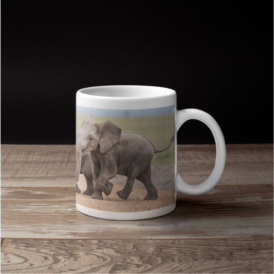 New Beginnings Elephant Calf Mug by George Logan