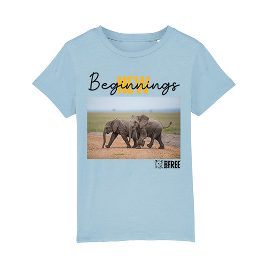 New Beginnings Elephant Calf T-Shirt by George Logan