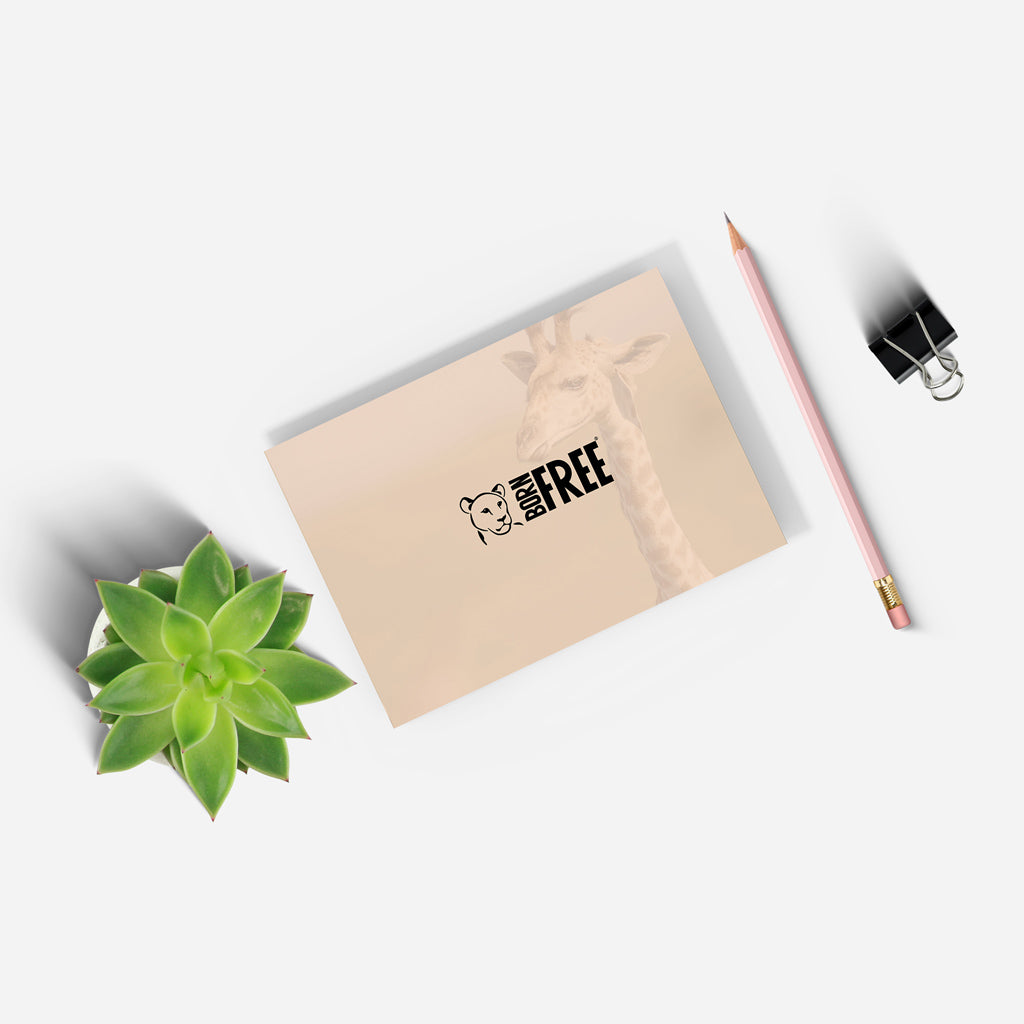 New Beginnings Giraffe Calf A5 Notepad by George Logan