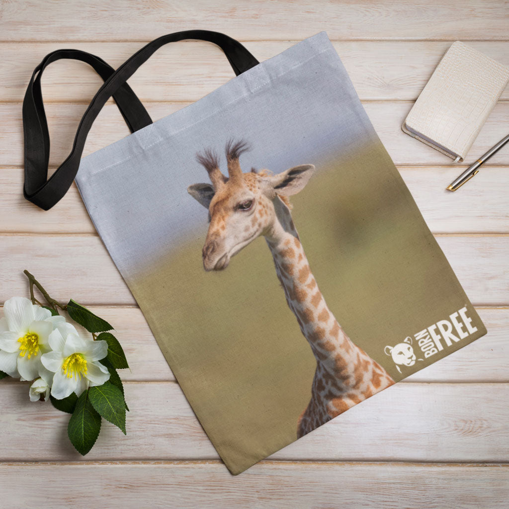 New Beginnings Giraffe Calf Tote Bag by George Logan