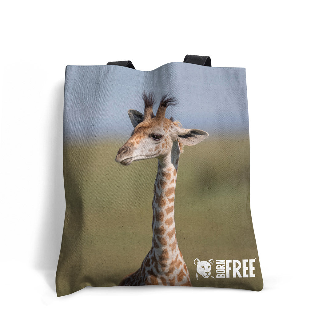 New Beginnings Giraffe Calf Tote Bag by George Logan