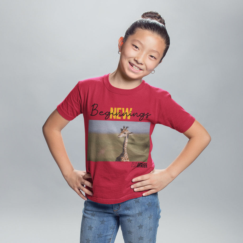 New Beginnings Giraffe Calf T-Shirt
