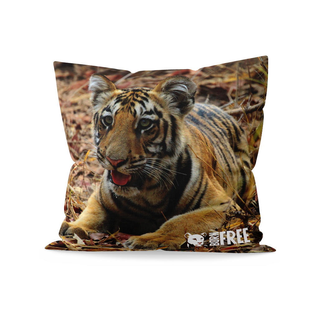 New Beginnings Tiger Cub Organic Cushion