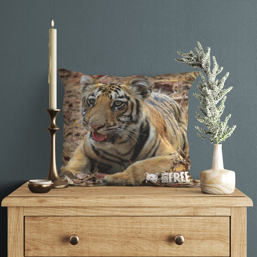 New Beginnings Tiger Cub Organic Cushion