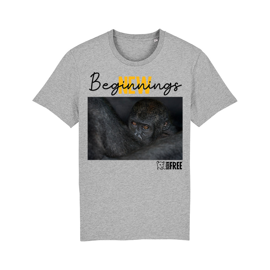New Beginnings Ape T-Shirt by George Logan