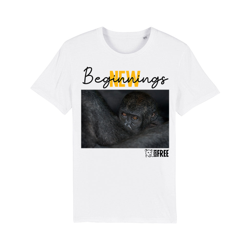 New Beginnings Ape T-Shirt by George Logan