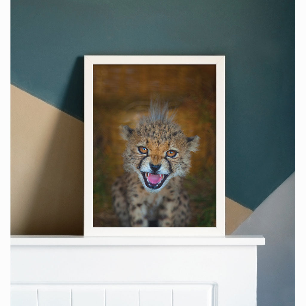 New Beginnings Cheetah Cub Art Print by George Logan