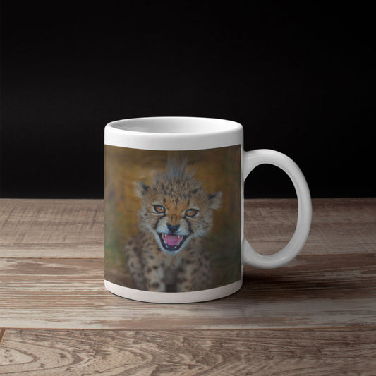 New Beginnings Cheetah Cub Mug by George Logan