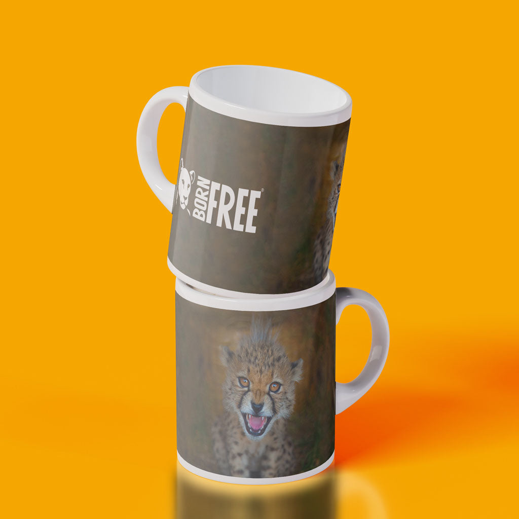 New Beginnings Cheetah Cub Mug by George Logan