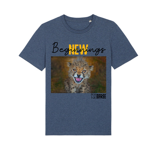 New Beginnings Cheetah Cub T-Shirt by George Logan
