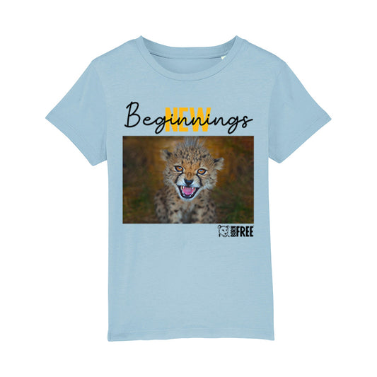 New Beginnings Cheetah Cub T-Shirt by George Logan