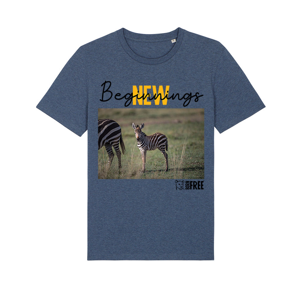 New Beginnings Zebra Foal T-Shirt by George Logan