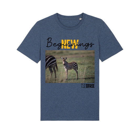 New Beginnings Zebra Foal T-Shirt by George Logan