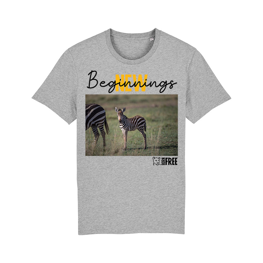 New Beginnings Zebra Foal T-Shirt by George Logan