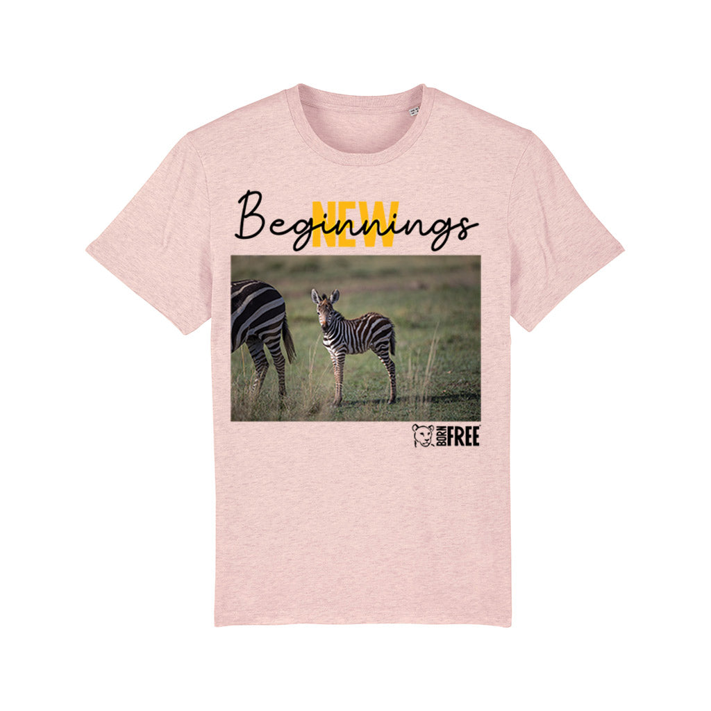 New Beginnings Zebra Foal T-Shirt by George Logan